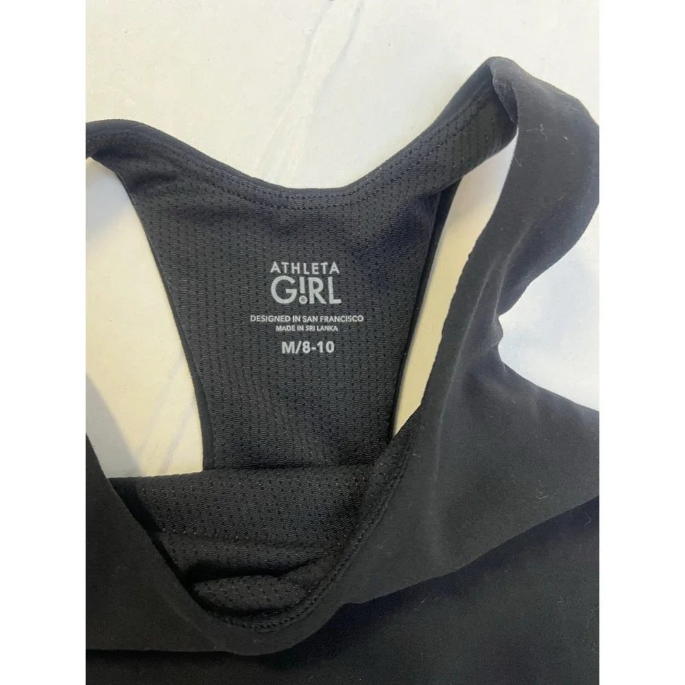 Athleta Girls Black Active Tank Sz M 8-10 Limitless Racerback